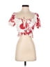 Moodie Red Short Sleeve Blouse Size S - photo 1