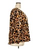 Westbound Animal Print Brown Long Sleeve Blouse Size 3X - photo 4