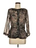 Adriano Goldschmied 100% Polyester Silver 3/4 Sleeve Blouse Size M - photo 1