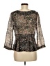 Adriano Goldschmied 100% Polyester Silver 3/4 Sleeve Blouse Size M - photo 2