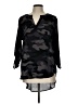 Cato Camo Black 3/4 Sleeve Blouse Size L - photo 1