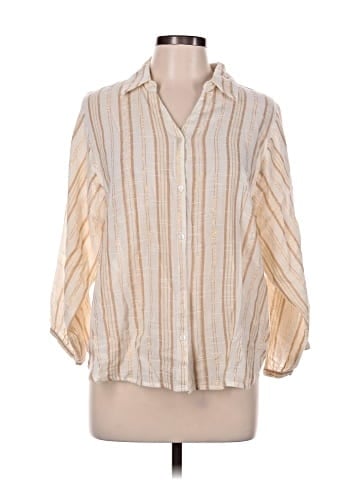 Cato 3/4 Sleeve Button-Down Shirt (view 1)