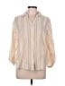 Cato Tan 3/4 Sleeve Button-Down Shirt Size L - photo 1