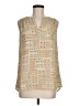 Saint Tropez West 100% Polyester Tan Sleeveless Blouse Size M - photo 1