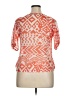 Dots 100% Polyester Orange Pink Short Sleeve Blouse Size XL - photo 2