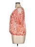 Dots 100% Polyester Orange Pink Short Sleeve Blouse Size XL - photo 5