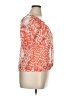 Dots 100% Polyester Orange Pink Short Sleeve Blouse Size XL - photo 4