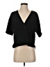 French Connection 100% Polyester Black Short Sleeve Blouse Size 4 - photo 1