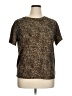 Socialite Animal Print Brown Short Sleeve T-Shirt Size XL - photo 1