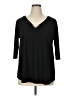 AUW Black 3/4 Sleeve Top Size 1X - photo 1