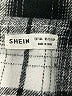 Shein 100% Polyester Plaid Gray Black Coat Size 13 - 14 - photo 3