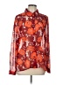 CAbi 100% Polyester Floral Red Long Sleeve Blouse Size L - photo 1