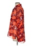 CAbi 100% Polyester Floral Red Long Sleeve Blouse Size L - photo 5
