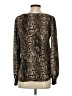 Worthington 100% Polyester Animal Print Brown Long Sleeve Blouse Size XS - photo 2