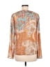 Lemon Grass Paisley Orange Long Sleeve Blouse Size M - photo 2