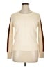 Evereve Color Block Ivory Pullover Sweater Size XL - photo 1