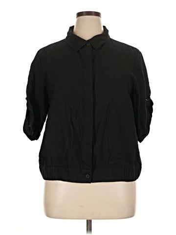 DKNY 3/4 Sleeve Button-Down Shirt (view 1)