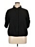 DKNY Black 3/4 Sleeve Button-Down Shirt Size XL - photo 1
