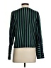 EVIDNT LOS ANGELES Stripes Green Long Sleeve Blouse Size XS - photo 2