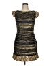 Jovani 100% Polyester Tweed Gold Cocktail Dress Size 14 - photo 1