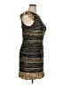 Jovani 100% Polyester Tweed Gold Cocktail Dress Size 14 - photo 4