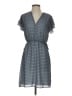 H&M 100% Polyester Stripes Gray Casual Dress Size S - photo 1