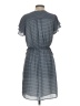 H&M 100% Polyester Stripes Gray Casual Dress Size S - photo 2