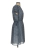 H&M 100% Polyester Stripes Gray Casual Dress Size S - photo 4