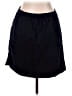 Lou & Grey Solid Black Blue Casual Skirt Size L - photo 1