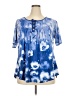 Unbranded Tie-dye Blue Short Sleeve Blouse Size 3X - photo 1