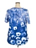 Unbranded Tie-dye Blue Short Sleeve Blouse Size 3X - photo 2