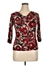 AB Studio Burgundy 3/4 Sleeve Top Size XL - photo 1