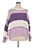 Unbranded 100% Polyester Stripes Purple Pullover Sweater Size XXL (estimated) - photo 1