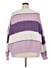 Unbranded 100% Polyester Stripes Purple Pullover Sweater Size XXL (estimated) - photo 2