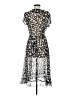JBS 100% Polyester Polka Dots Black Cocktail Dress Size 8 - photo 2