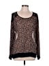 TWO by Vince Camuto Black Long Sleeve Top Size L - photo 1