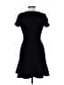 Aqua Solid Black Casual Dress Size L - photo 2