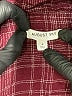 August Sky 100% Rayon Plaid Burgundy Long Sleeve Blouse Size S - photo 7