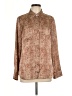 A New Day 100% Polyester Tweed Brown Long Sleeve Blouse Size L - photo 1