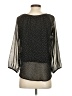 West Kei 100% Polyester Black 3/4 Sleeve Blouse Size S - photo 2