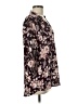 Justify 100% Polyester Floral Brown 3/4 Sleeve Blouse Size M - photo 4
