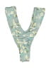 San Lorenzo Floral Green Swimsuit Top Size M - photo 1