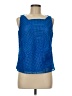 AKRIS 100% Polyester Blue Sleeveless Blouse Size 14 - photo 1