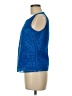 AKRIS 100% Polyester Blue Sleeveless Blouse Size 14 - photo 5