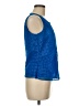 AKRIS 100% Polyester Blue Sleeveless Blouse Size 14 - photo 4