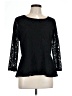Ann Taylor LOFT Outlet 100% Polyester Black 3/4 Sleeve Top Size L - photo 1