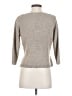 Joie de Renee Metallic Silver Silk Pullover Sweater Size S - photo 2