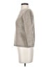 Joie de Renee Metallic Silver Silk Pullover Sweater Size S - photo 5
