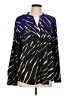 Calvin Klein Animal Print Purple Long Sleeve Blouse Size L (estimated) - photo 1