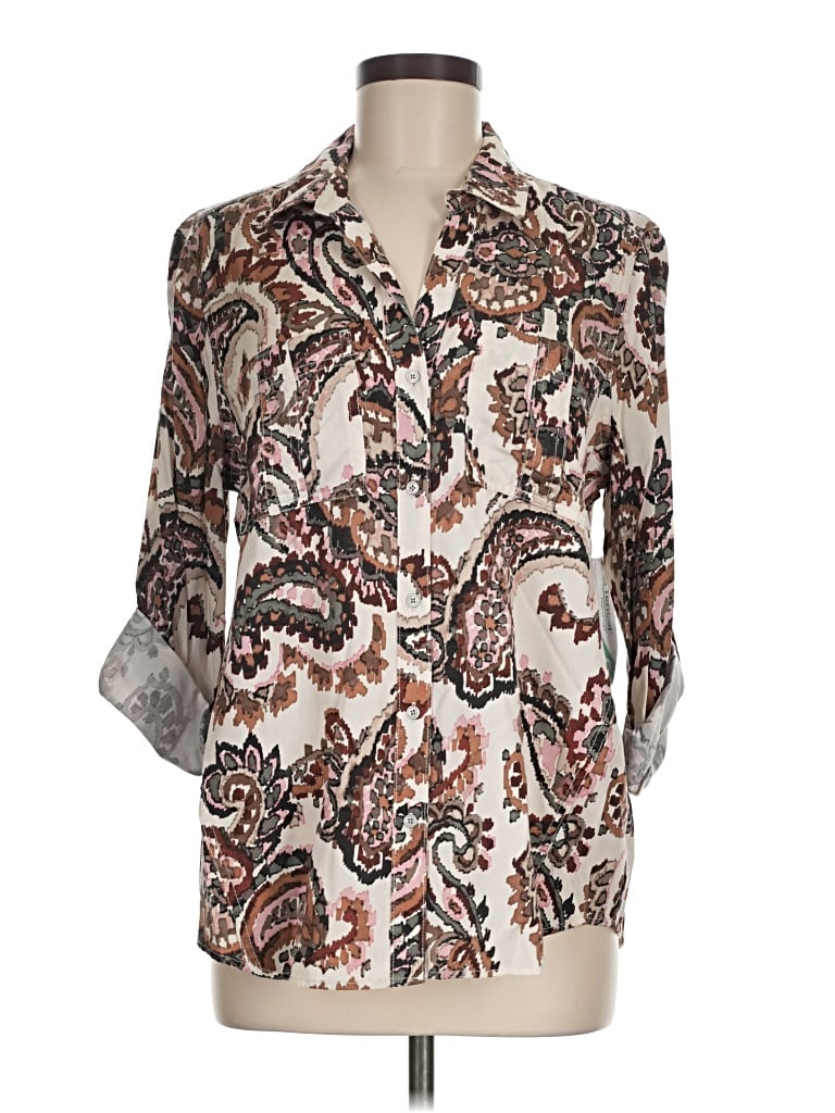 Westbound 3/4 Sleeve Blouse In White